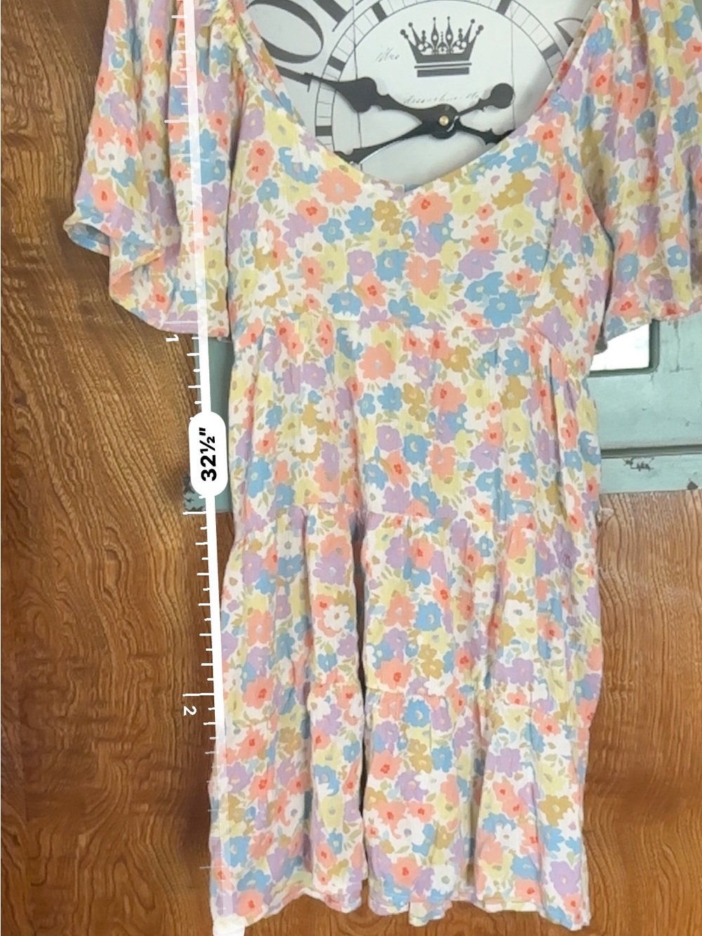 Billabong Pastel Floral Top in Lavender, Yellow, Blue and Peach - Picture 6 of 6